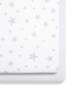 Snuz Fitted Crib Sheets 2 Pack - Grey Star -Baby Product snuz sheets snuz fitted crib sheets 2 pack grey star 28206820065440