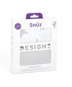 Snuz Fitted Crib Sheets 2 Pack - Grey Star -Baby Product snuz sheets snuz fitted crib sheets 2 pack grey star 29762484273312