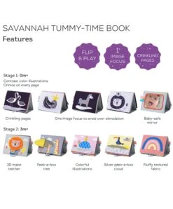 Taf Toys - Savannah Adventures Tummy Time Book -Baby Product taf toys taf toys savannah adventures tummy time book 33556716486816
