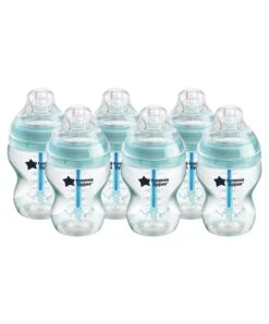 Tommee Tippee Closer To Nature Anti-Colic Baby Bottles (Pack Of 6) - 260ml