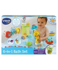 Vtech 6-in-1 Bath Set Toys -Baby Product vtech v tech 6 in 1 bath set toys 50971673493845
