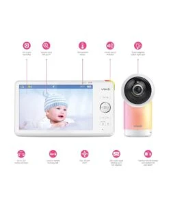 VTech RM7766HD 7 Smart Pan & Tilt Baby Monitor In White -Baby Product vtech vtech rm7766hd 7 smart pan tilt monitor in white 49436941582677