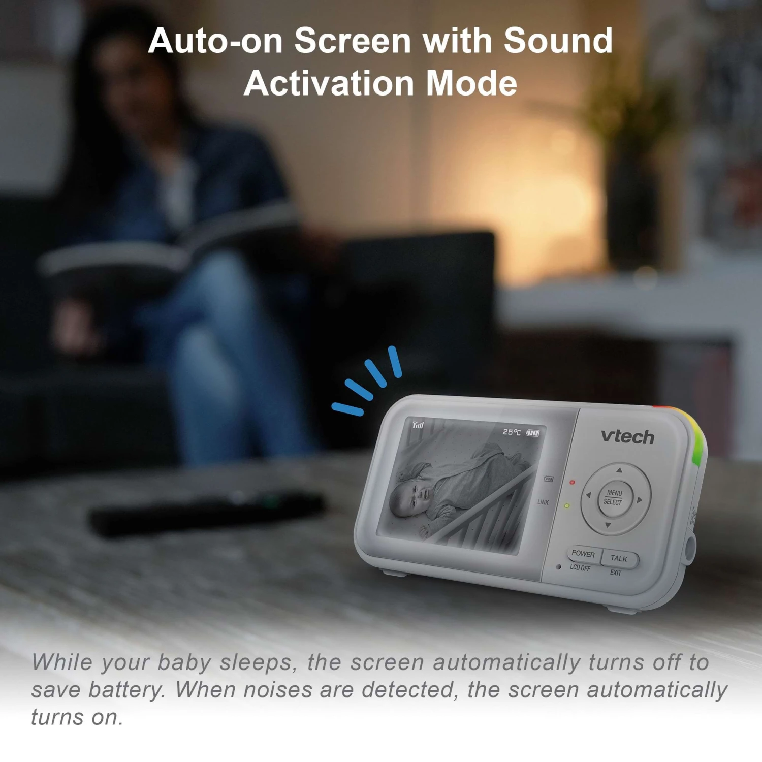 VTech VM3263 2.8" Video Baby Monitor With Night Light In White 10 VTech VM3263 2.8" Video Baby Monitor With Night Light In White - Image 8